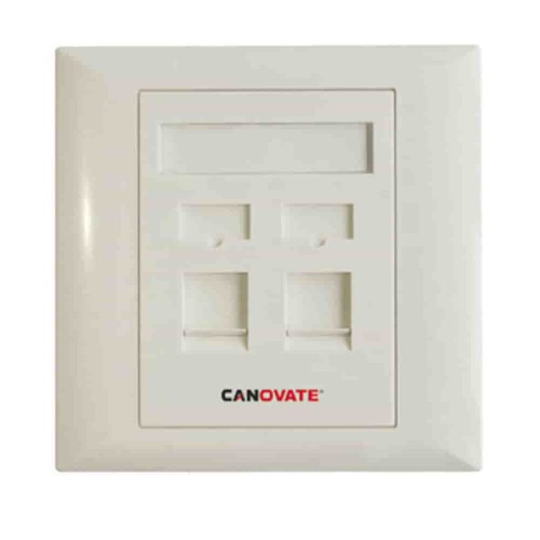 Canovate 2 Port Uk Type Wall Plate-2