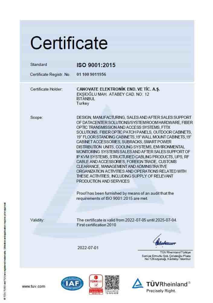 Certificate ISO 9001-2015-1